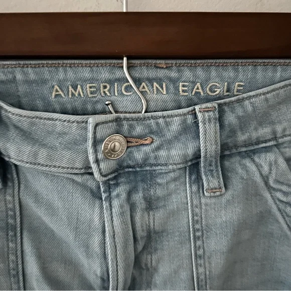 American Eagle Super baggy hi rise wide leg utility jeans 0 - Picture 4 of 10